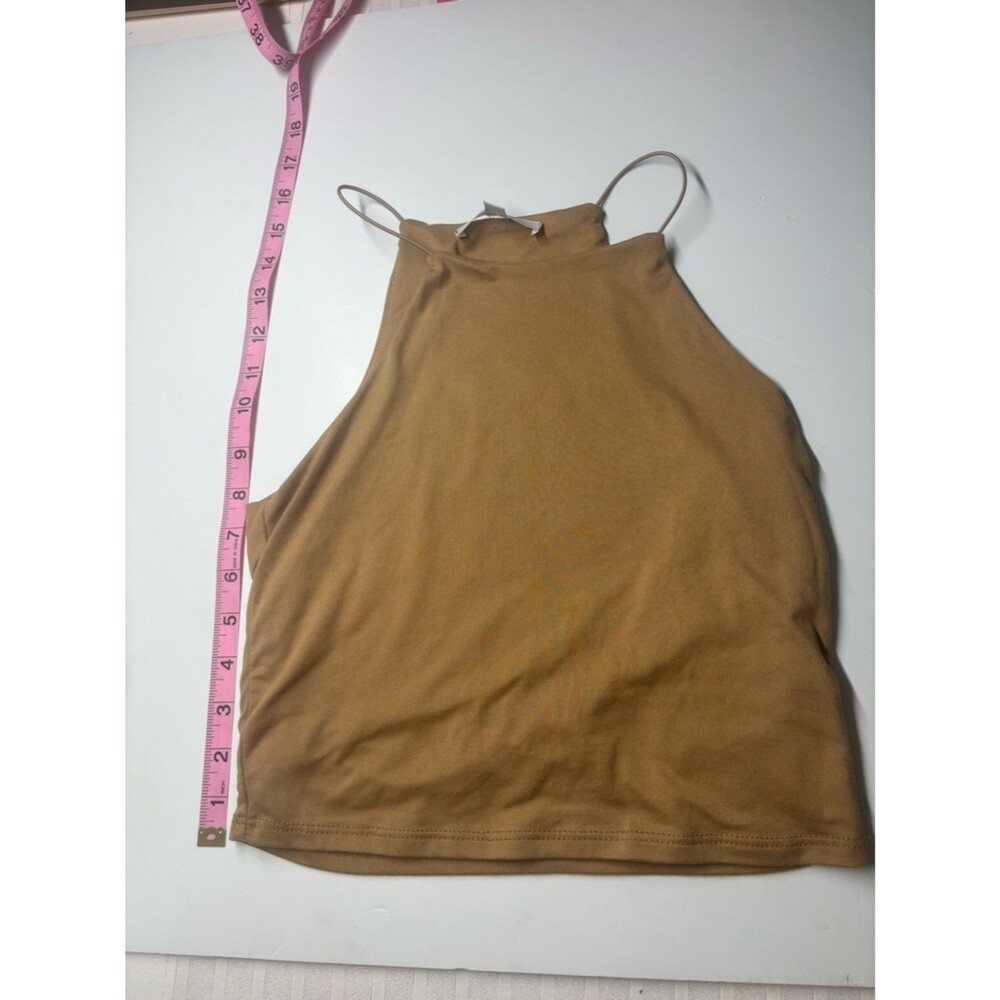 Gaze Basic Brown High Neck Tank Top - Picture 4 of 7